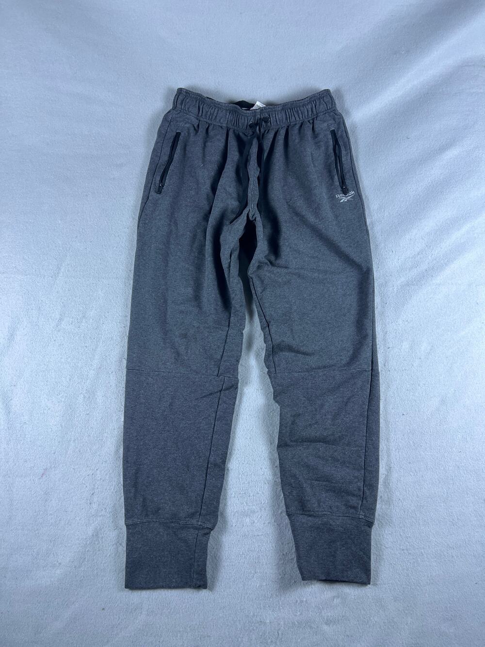 Reebok Jogger Mens M Dark Gray Tapered Leg Drawstring Lounge Athleisure Sports